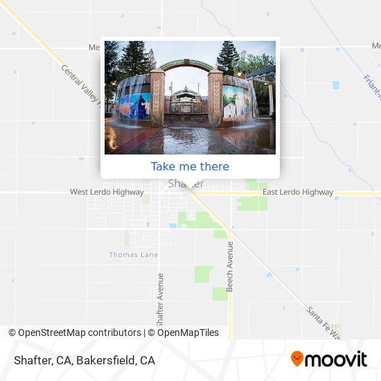 Shafter, CA map