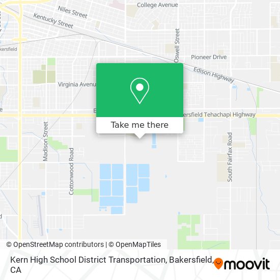 Mapa de Kern High School District Transportation