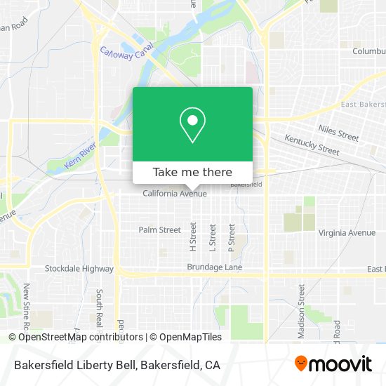 Bakersfield Liberty Bell map