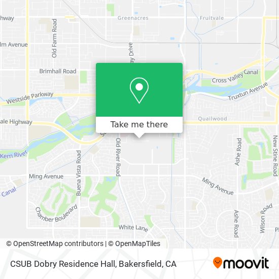 CSUB Dobry Residence Hall map