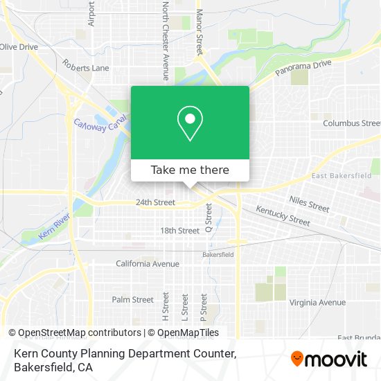 Mapa de Kern County Planning Department Counter