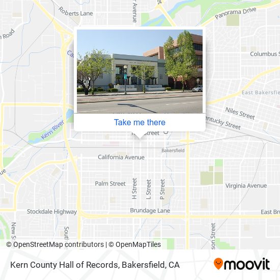 Kern County Hall of Records map