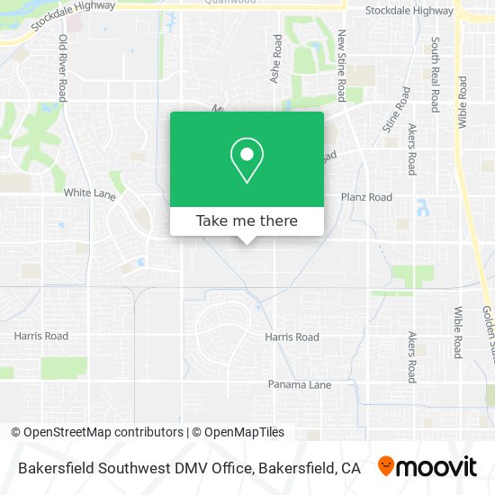 Bakersfield Southwest DMV Office map