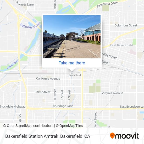 Bakersfield Station Amtrak map