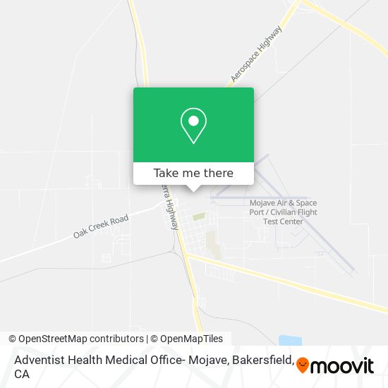 Adventist Health Medical Office- Mojave map