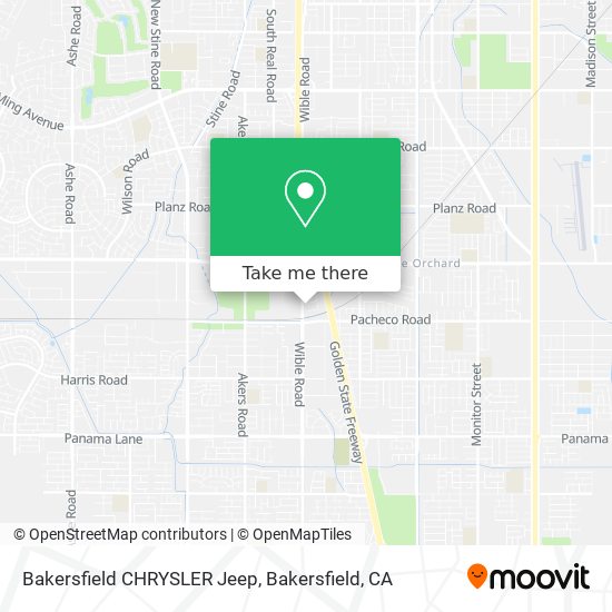 Bakersfield CHRYSLER Jeep map