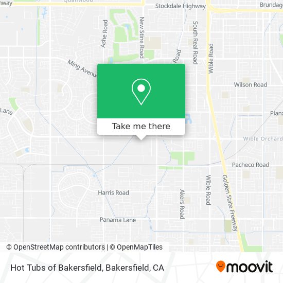 Hot Tubs of Bakersfield map