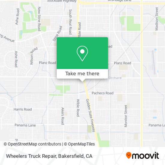 Wheelers Truck Repair map