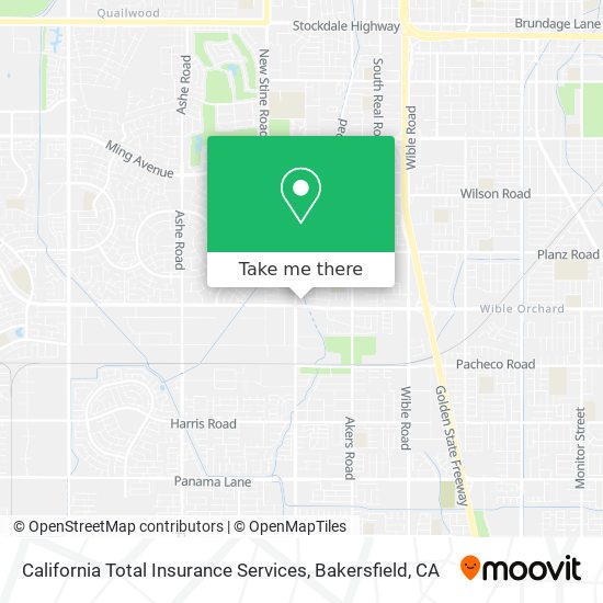 Mapa de California Total Insurance Services