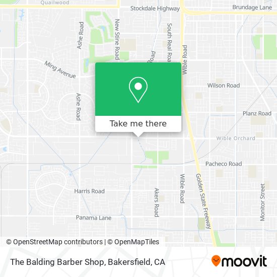 The Balding Barber Shop map