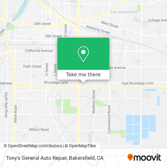 Tony's General Auto Repair map