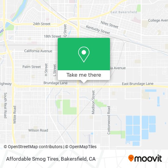 Affordable Smog Tires map