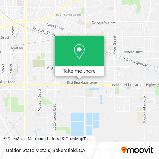 Golden State Metals map