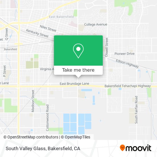 South Valley Glass map
