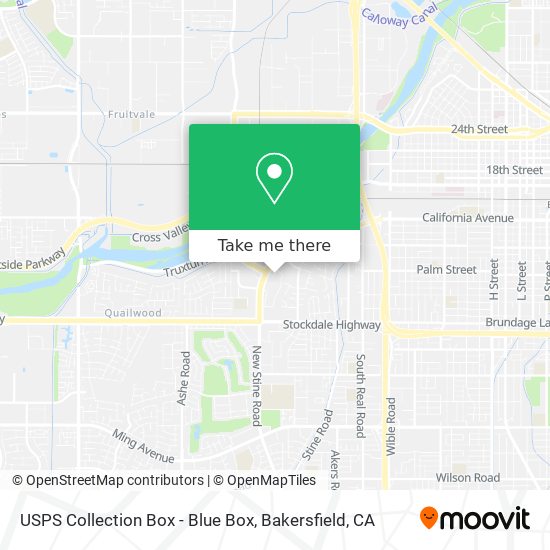 Mapa de USPS Collection Box - Blue Box