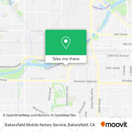 Mapa de Bakersfield Mobile Notary Service