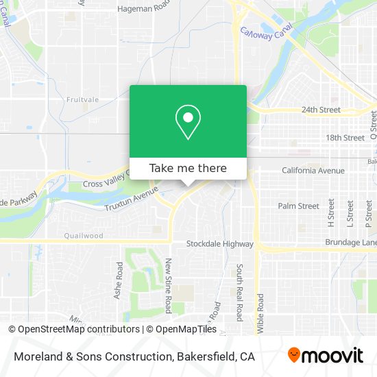 Moreland & Sons Construction map