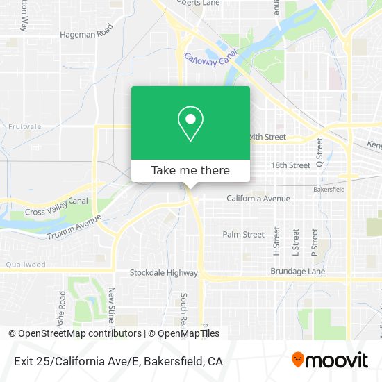 Exit 25/California Ave/E map