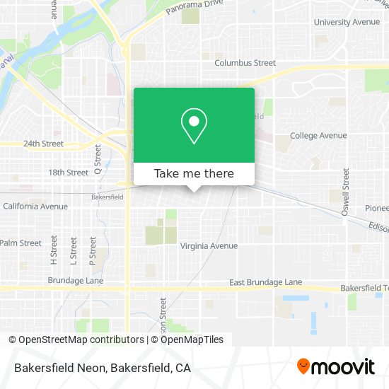 Bakersfield Neon map