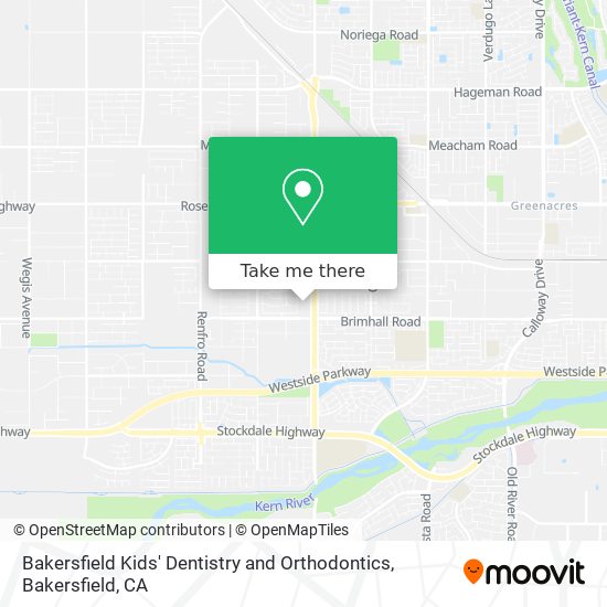 Bakersfield Kids' Dentistry and Orthodontics map