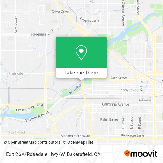 Exit 26A/Rosedale Hwy/W map