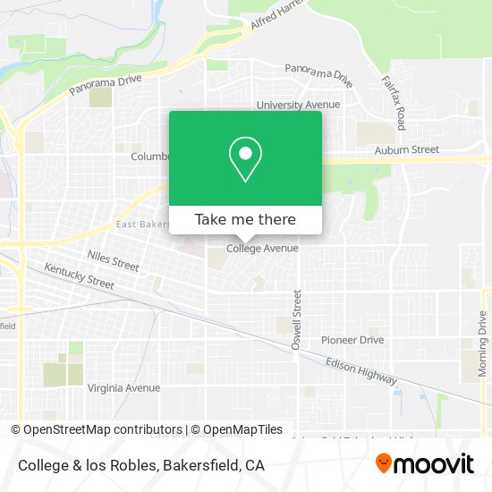 Mapa de College & los Robles