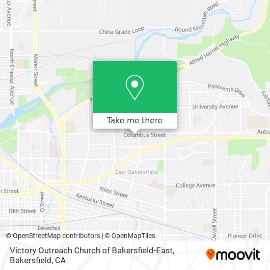 Mapa de Victory Outreach Church of Bakersfield-East