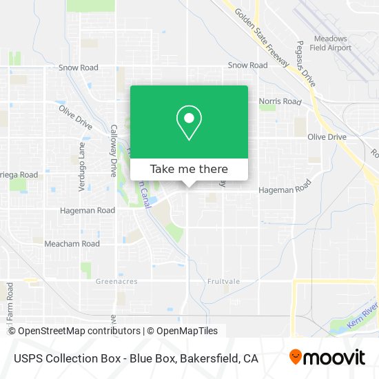 USPS Collection Box - Blue Box map