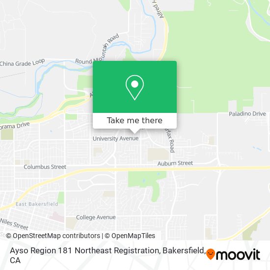 Mapa de Ayso Region 181 Northeast Registration