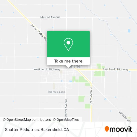 Shafter Pediatrics map