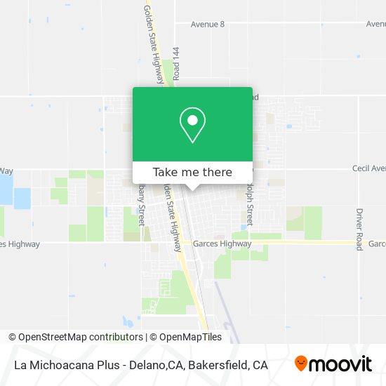 La Michoacana Plus - Delano,CA map