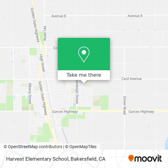 Harvest Elementary School map