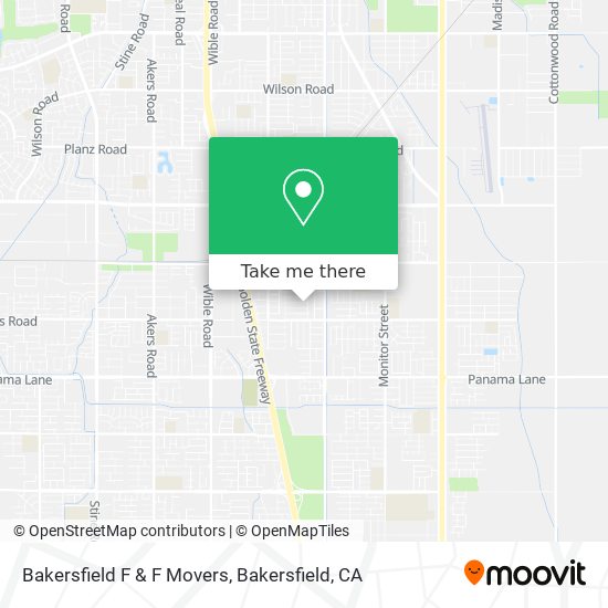Bakersfield F & F Movers map