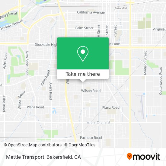 Mapa de Mettle Transport