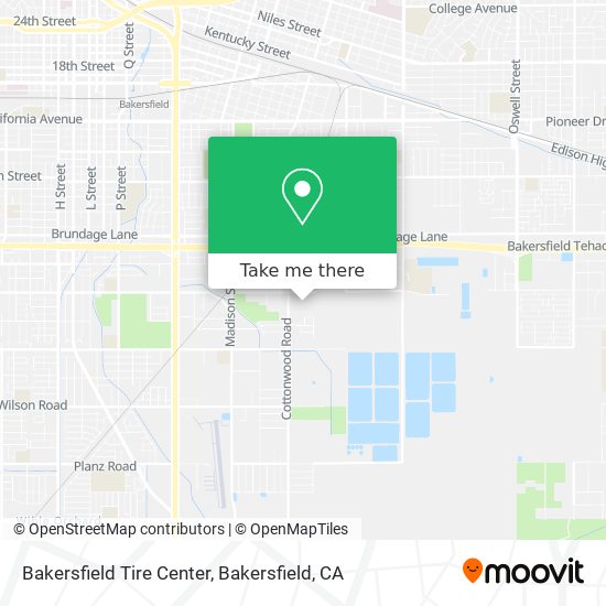 Bakersfield Tire Center map