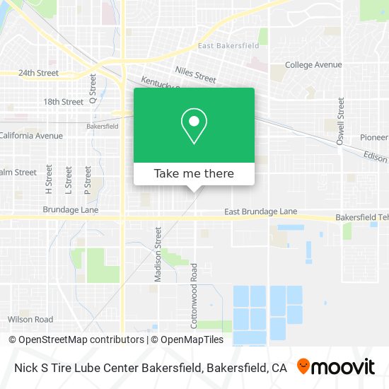 Nick S Tire Lube Center Bakersfield map