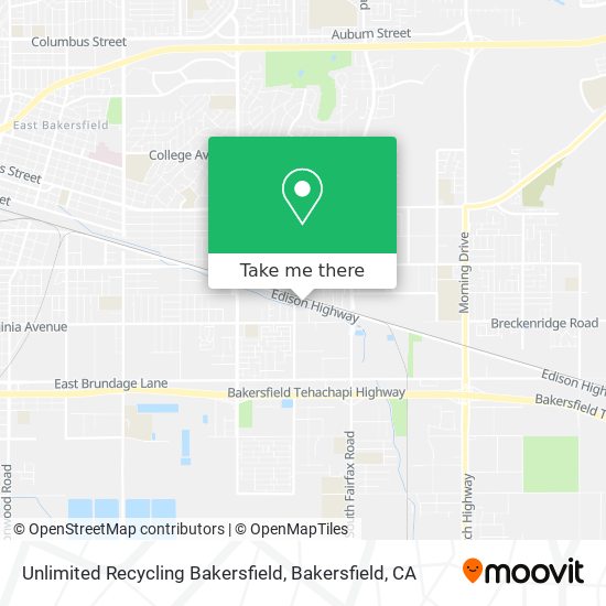Unlimited Recycling Bakersfield map