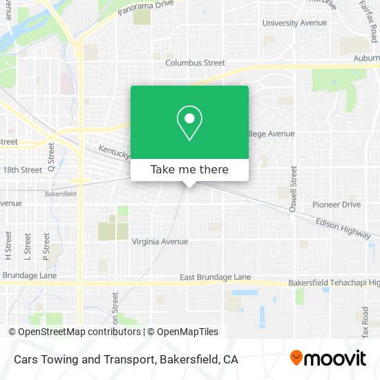 Cars Towing and Transport map