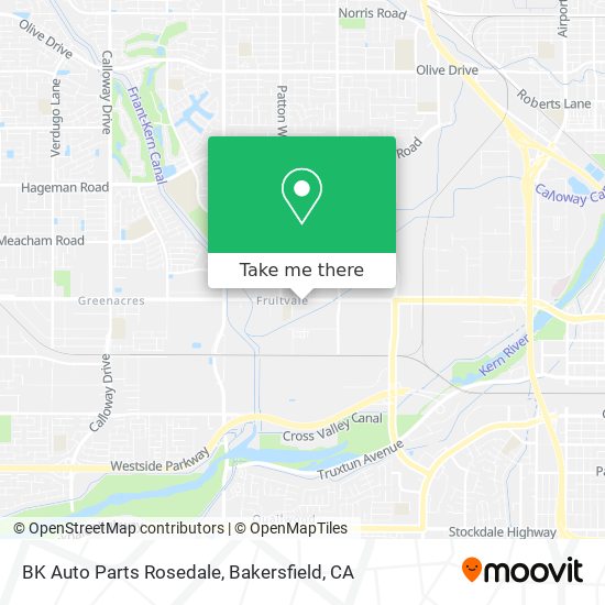 Mapa de BK Auto Parts Rosedale