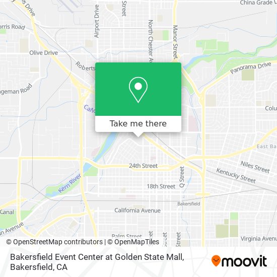 Bakersfield Event Center at Golden State Mall map