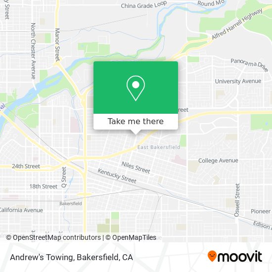 Andrew's Towing map