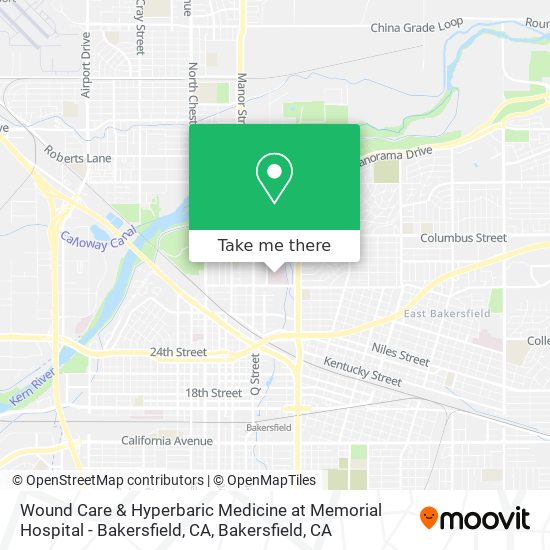 Wound Care & Hyperbaric Medicine at Memorial Hospital - Bakersfield, CA map