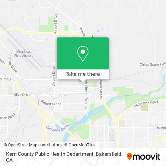 Kern County Public Health Department map