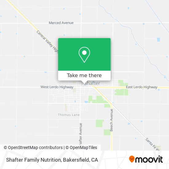 Shafter Family Nutrition map