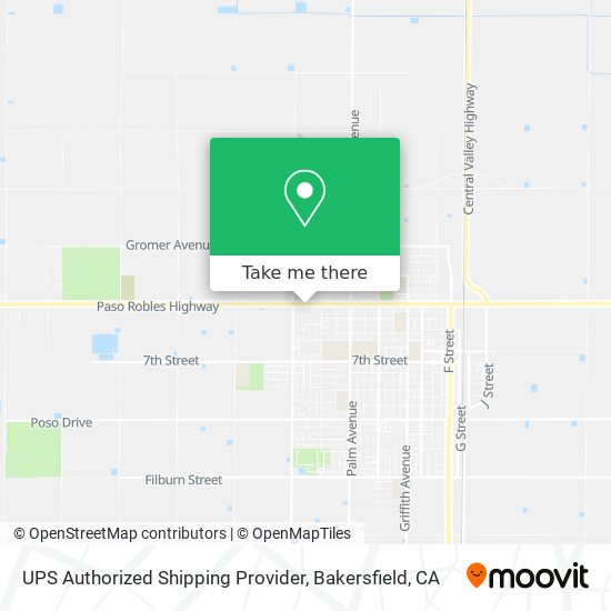 UPS Authorized Shipping Provider map