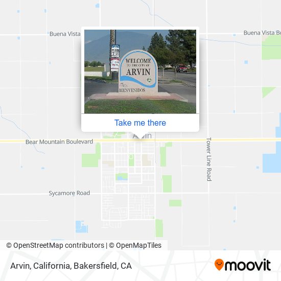 Mapa de Arvin, California