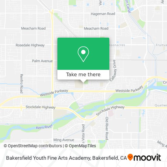 Mapa de Bakersfield Youth Fine Arts Academy