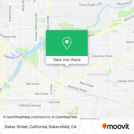 Baker Street, California map