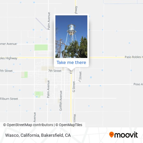 Mapa de Wasco, California
