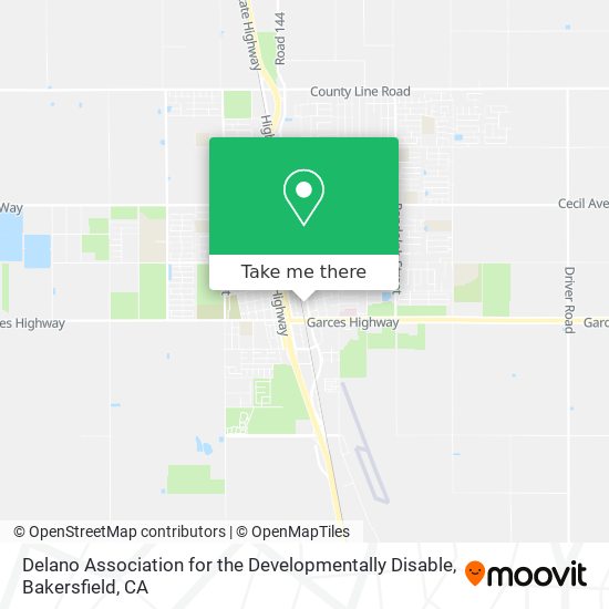 Mapa de Delano Association for the Developmentally Disable